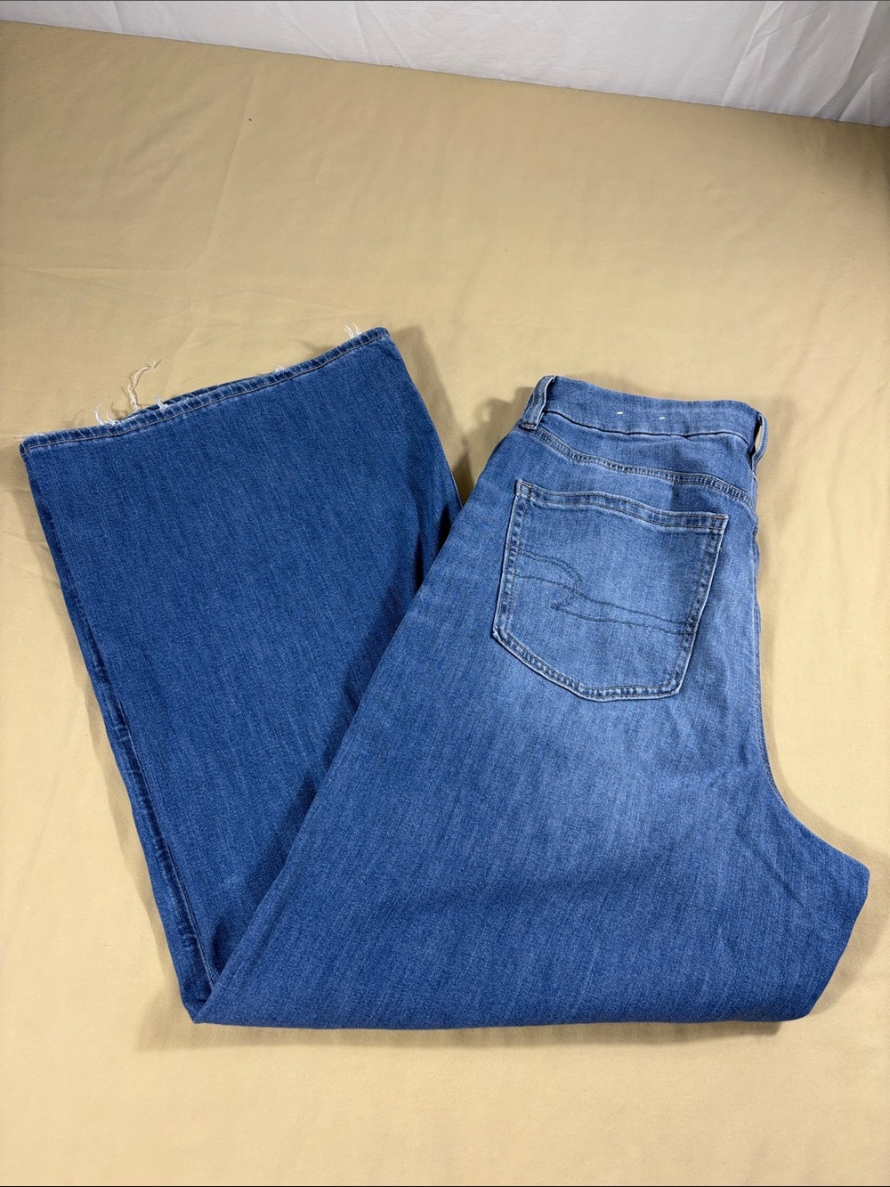 NWT American Eagle Stretch High Rise Curvy Baggy Wide Leg Jeans Size 16 Regular - Picture 11 of 12